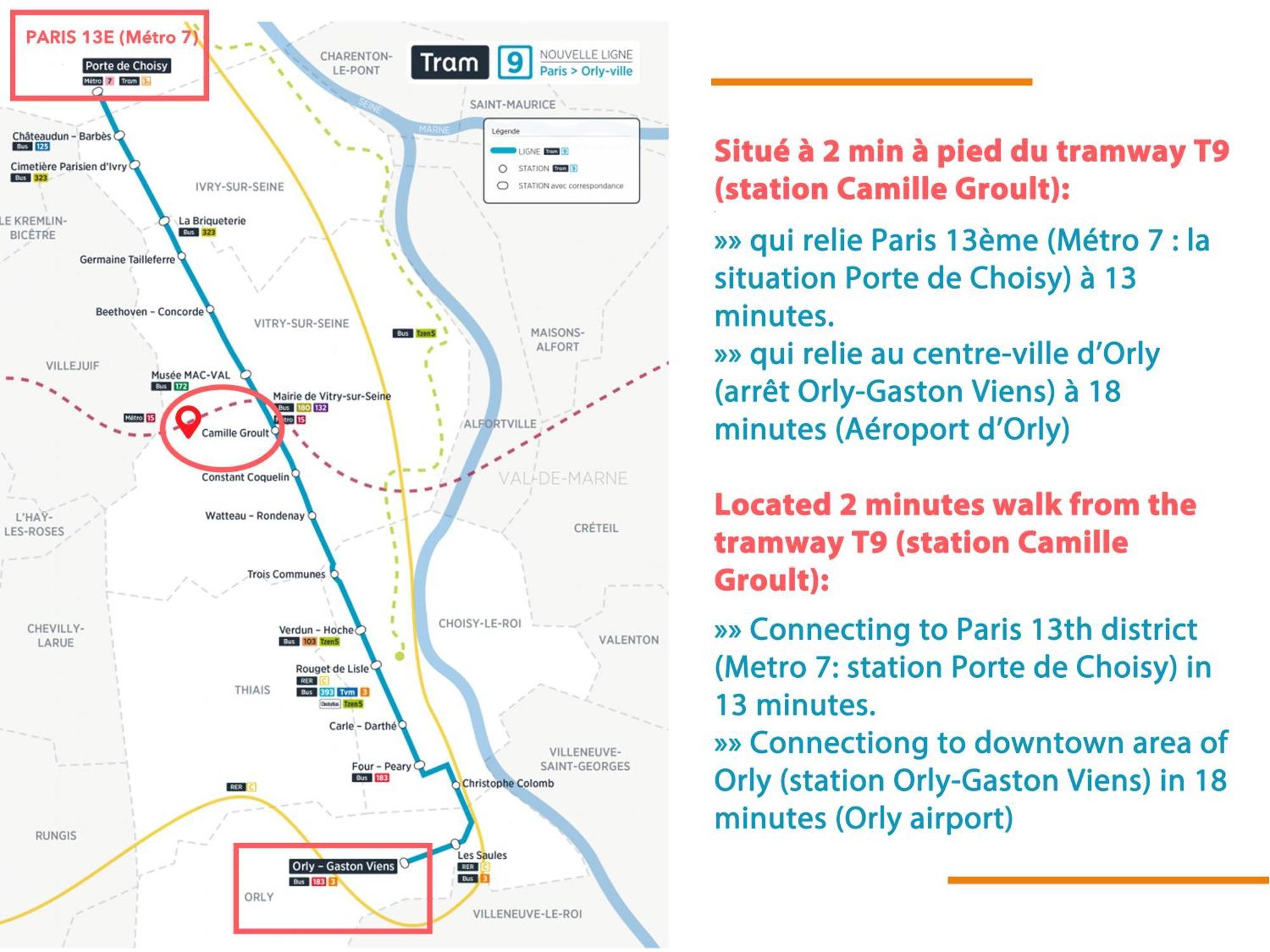 Appartement Parisien Neuf, Moderne Avec Une Grande Salon, 2 Chambres, 4 Lits, Parking Gratuit, 15Min De Paris Et 13 Min Aeroport Orly Витри сюр Сен Екстериор снимка